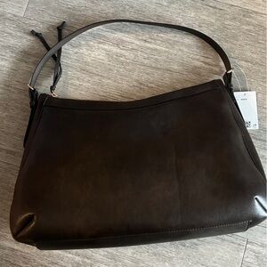 H&M brown zippered Leather Tote / shoulder bag